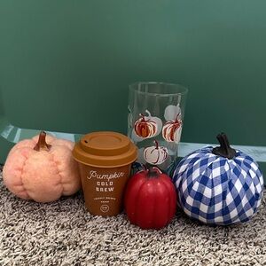 Pumpkin Decor Set with Cold Brew Candle